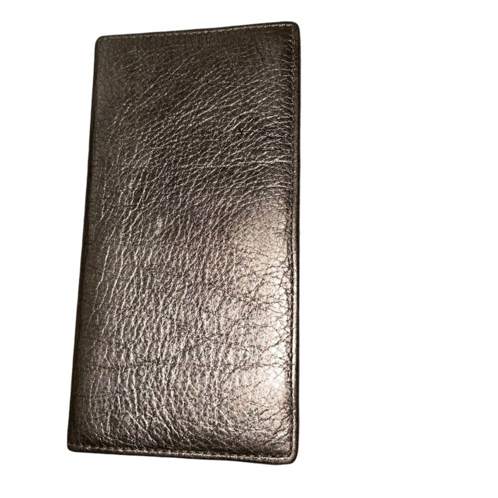 coach FALL WINTER HOLIDAY rose gold METALLIC check book wallet